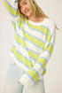 Pj Salvage Beautiful Life Striped Snuggle Sweater
